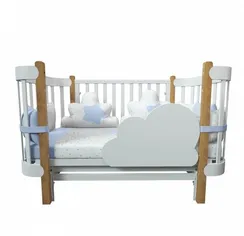 Набор в кровать для новорожденных Lollycottons Облака, Голубой