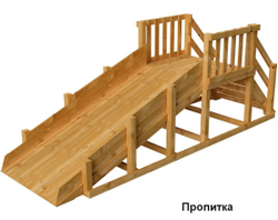 Зимняя деревянная заливная горка Ледянка (скат 2.77 м)