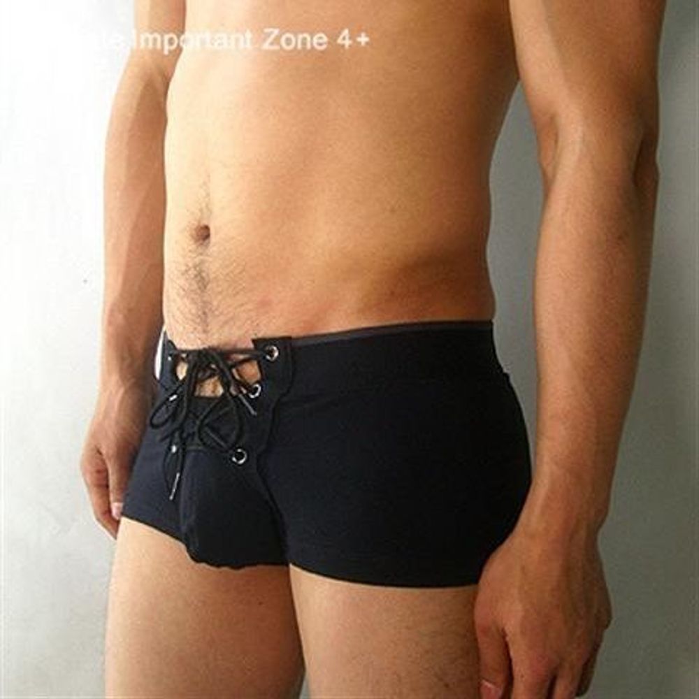 Мужские трусы боксеры черные 4+PIZ Black Boxer