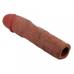 Реалистичная насадка на пенис Stevenson (20,5 см) коричневая