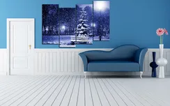 Модульная картина "Декабрьский вечер"