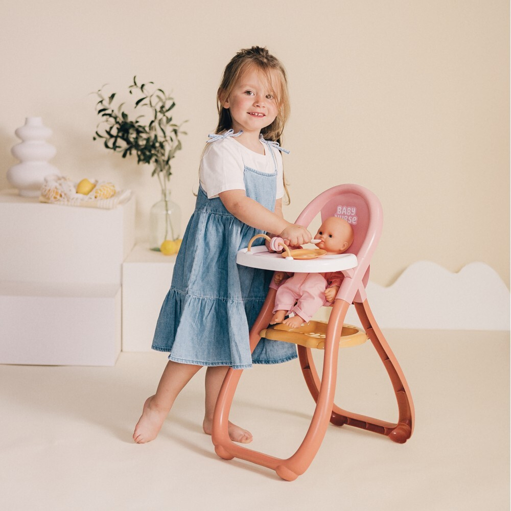 Smoby Baby Nurse - Стульчик для кормления + аксессуары Для куклы 42 см 220388