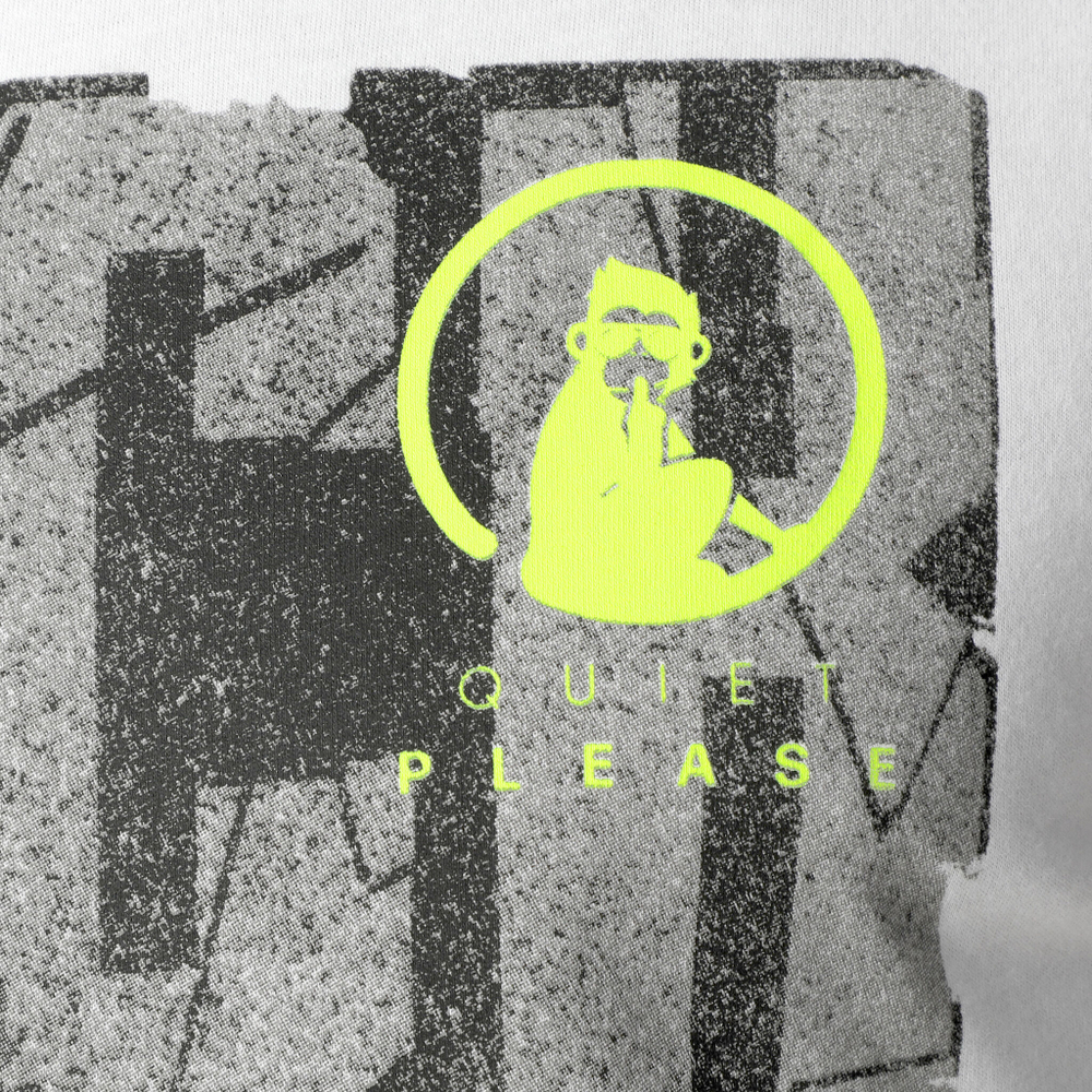 Мужское теннисное поло Quiet Please Rock The Court T-Shirt Men - White, Multicoloured