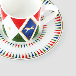 Кофейная пара Farforite «Зеленая ярмарка / Зимняя ярмарка» 120 мл в подарочной коробке