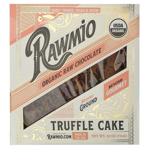 Rawmio, Органический шоколадный торт с трюфелем, 794 г (28 унций)