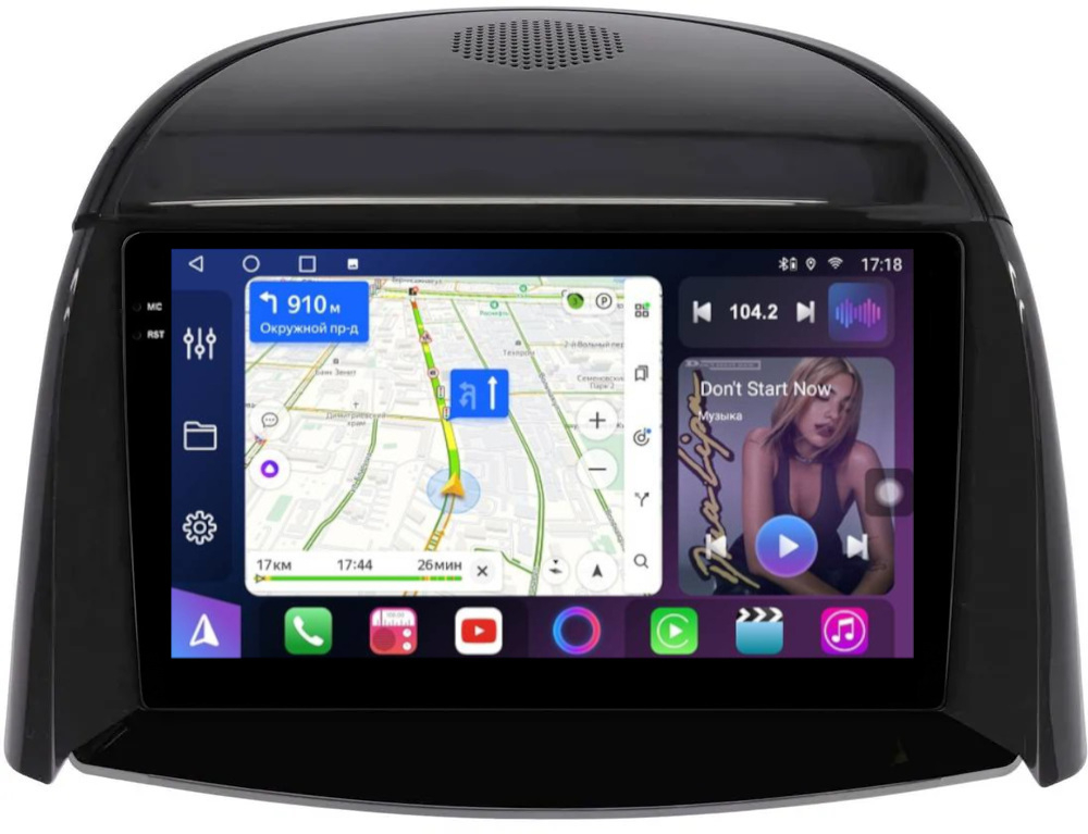 Магнитола для Renault Koleos 1 2008-2016 - FarCar 329M монитор 9.5" QLED на Android 14, TS18, CarPlay, 4G SIM-слот