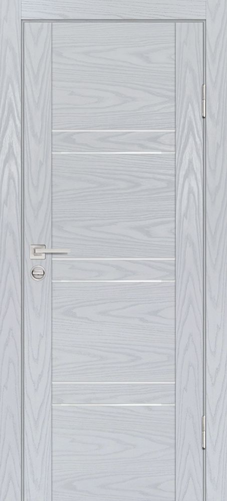 Дверь PSM-6 / Цвет Дуб скай серый / белоснежный лакобель / Двери PROFILO PORTE