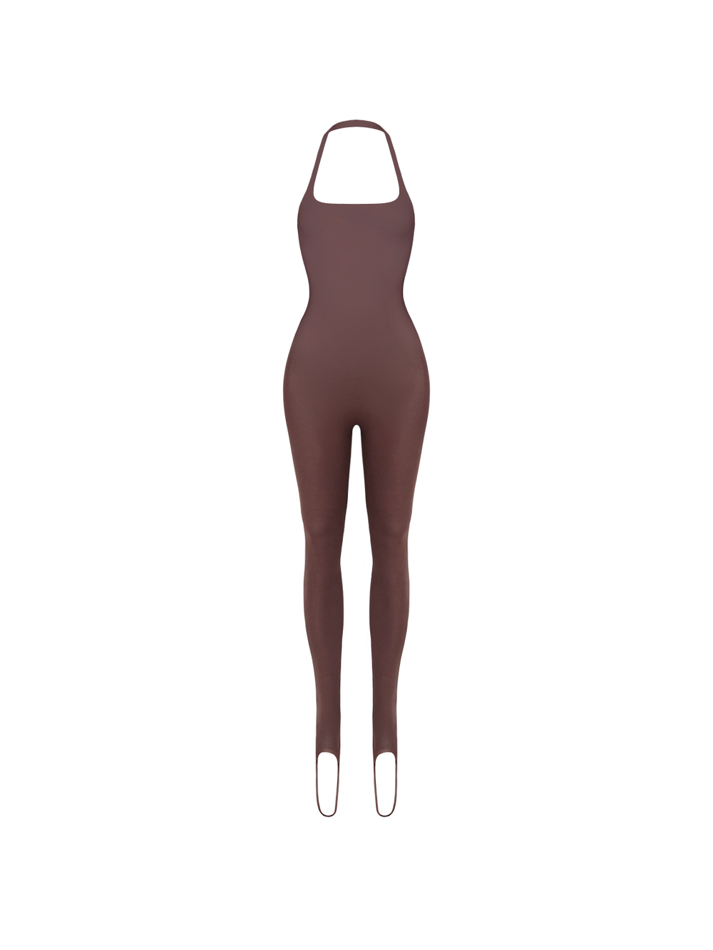 chocalate halter catsuit