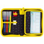 Пенал BRAUBERG с наполнением, 1 отделение, 1 откидная планка, 24 предмета, 21х14 см, "Dark cat", 272351