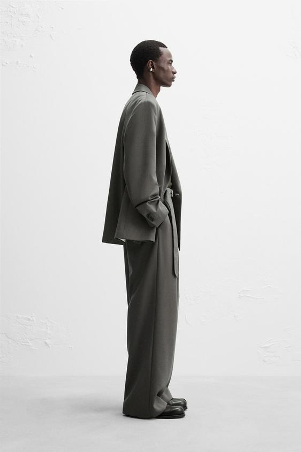 ZARA X NANUSHKA КОСТЮМНЫЕ БРЮКИ, ЗЕЛЕНЫЙ