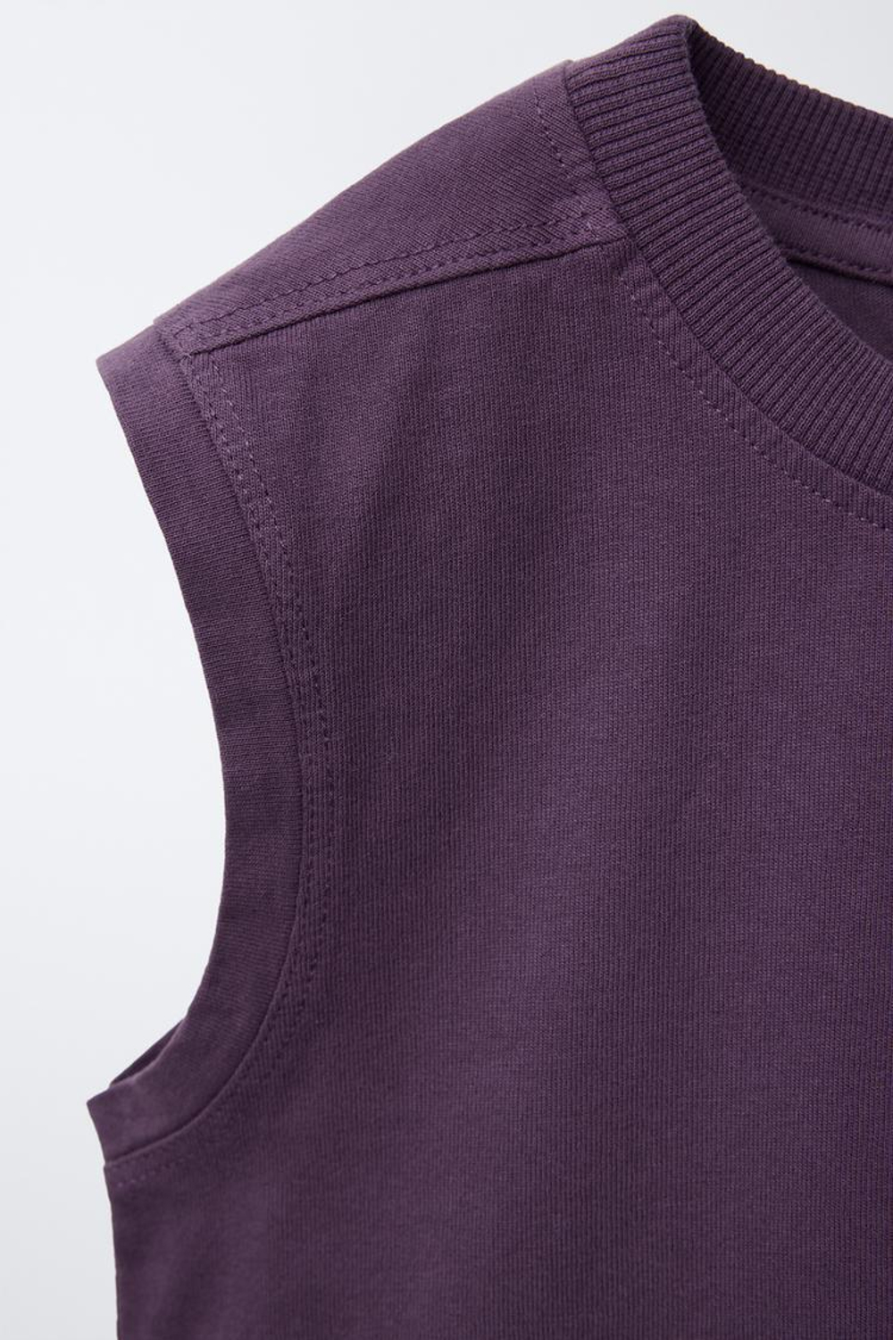 ZARA ФУТБОЛКА С ЛОГОТИПОМ, ТЕМНО-ЛИЛОВЫЙ