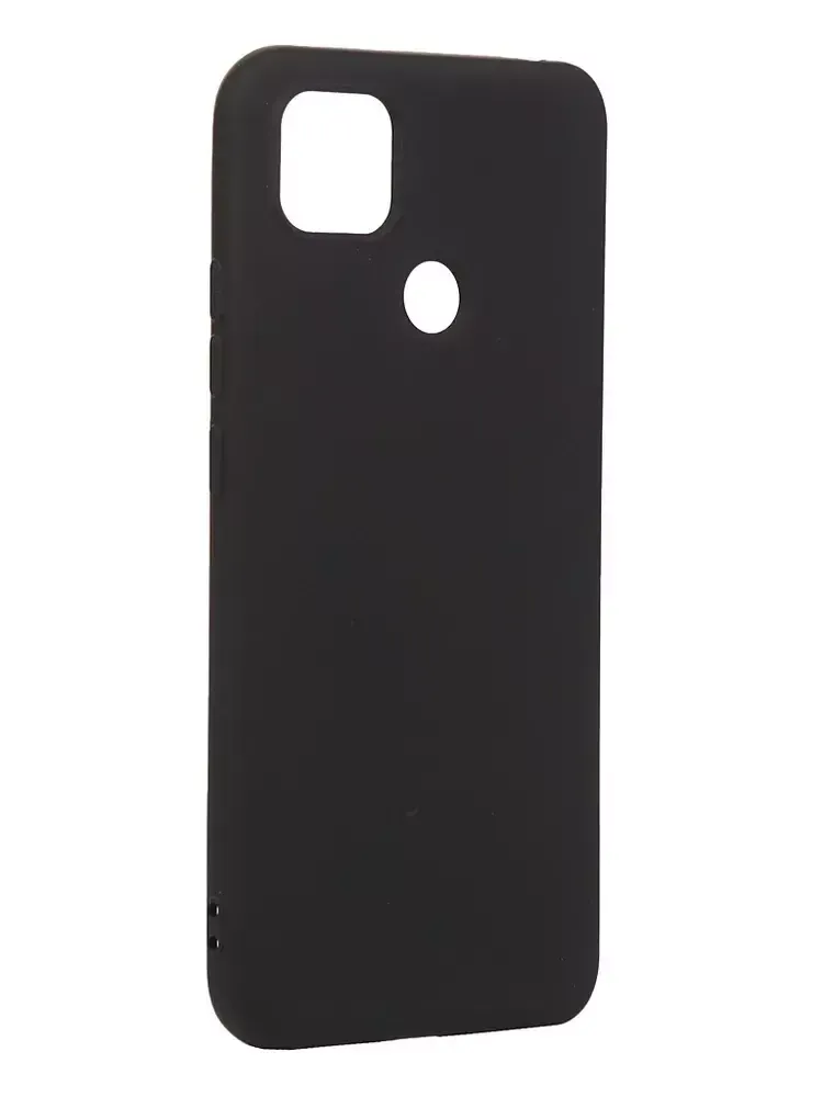 Силиконовый чехол с микрофиброй для Xiaomi Redmi 9C black DF