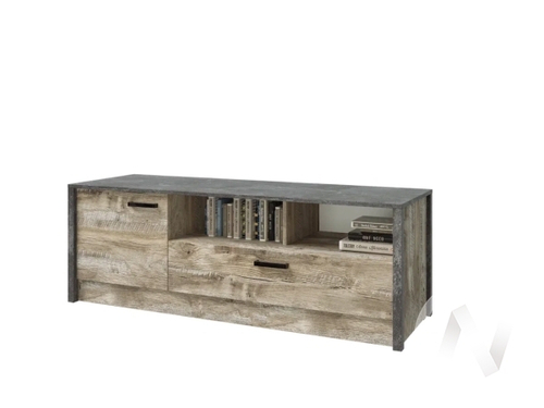 Тумба ТВ Гостиная Амели (дуб юкон/дуб юкон; бетон темный)