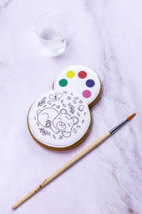 Раскраска на пряники с палитрой