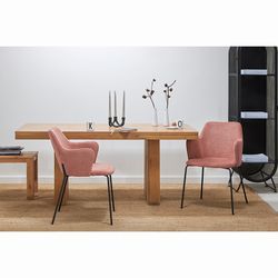 Стул Dwight, фактурный шенилл, коралловый