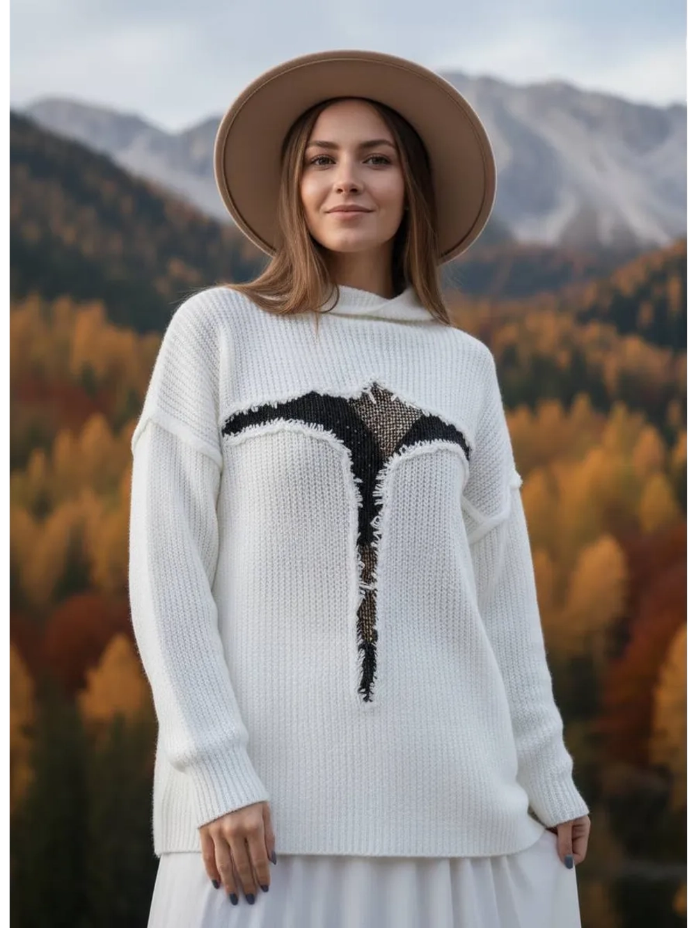 Свитер сетка оверсайз