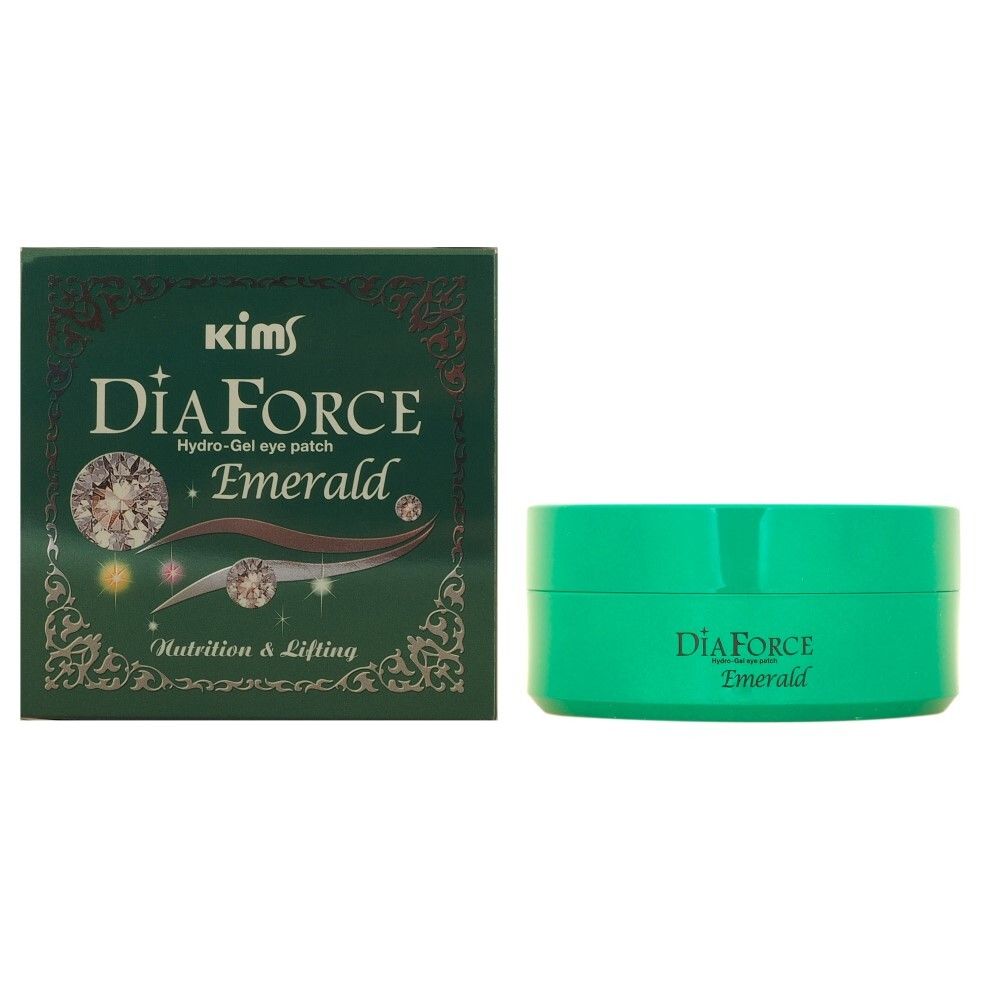 Гидрогелевые патчи Kims Dia Force Emerald Hydro-Gel Eye Patch (60 шт. в баночке, размер S)