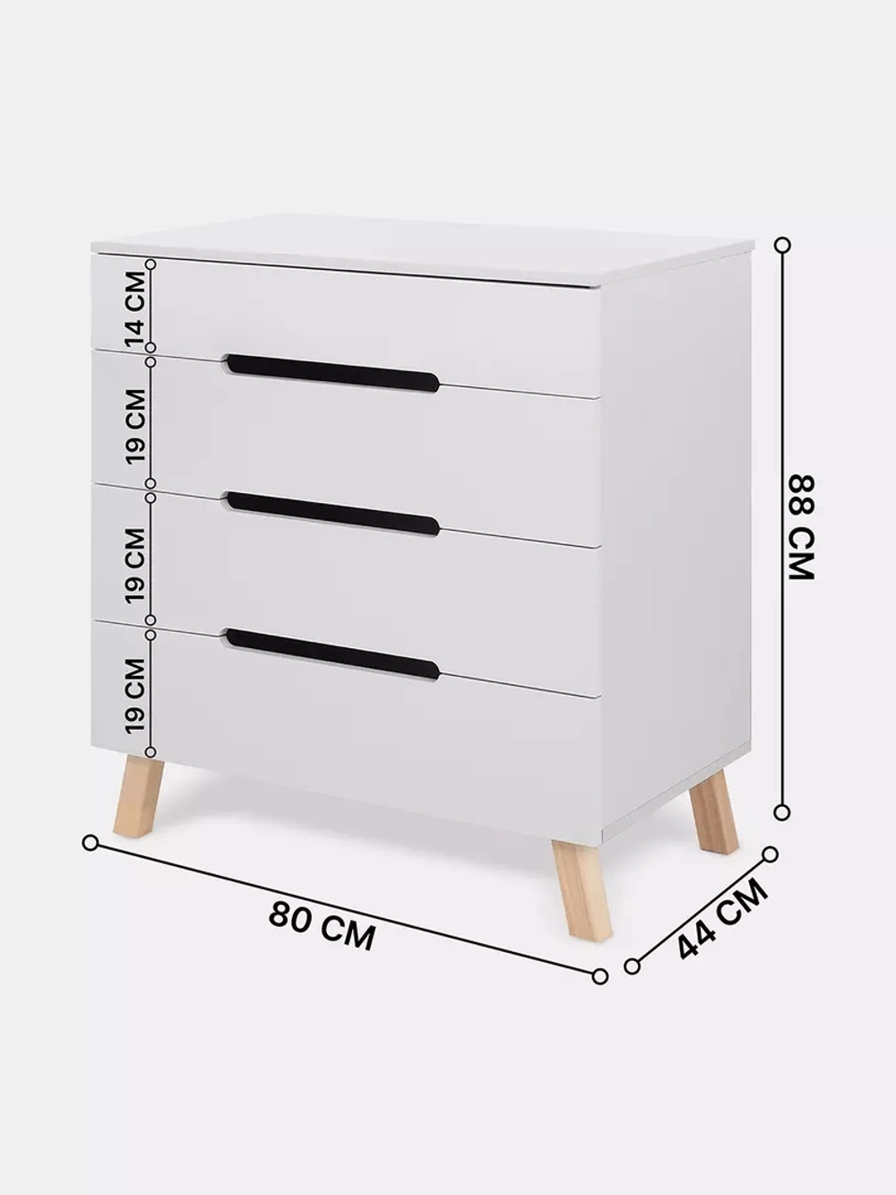 Комод пеленальный Rant Indy Pro 800/4 Crystal Beige