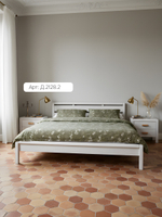 Кровать Мадейра 160х200 из массива сосны с основанием, белая