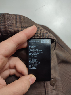 Брюки Uniqlo в клетку, маркировка XL, визуально на 50 размер