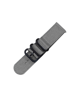 Ремешок QuickRealase 20 мм Nylon Light для Garmin Forerunner 55/245/645, Venu, Venu Sq, Venu 2 Plus, Vivoactive 3, Vivomove (Серый)