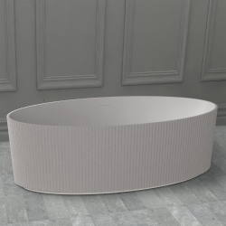 Ванна из искусственного камня ABBER Stein AS9627 белая матовая  180x85 см