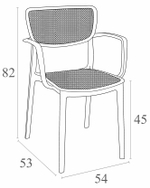 Кресло пластиковое Siesta Contract  Loft, черный