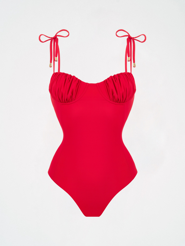 Слитный купальник mia royal red