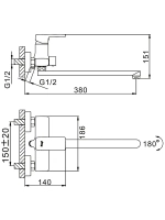 Смеситель для ванны Frap F2260