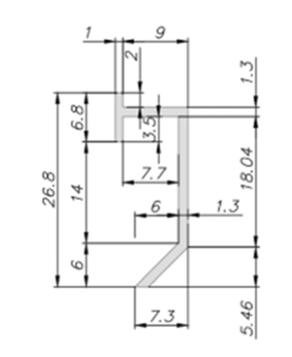 ALUMINIUM Теневой плинтус Alp13-9338 Slim LED ( канал под LED-подсветку) Черный муар 2700мм
