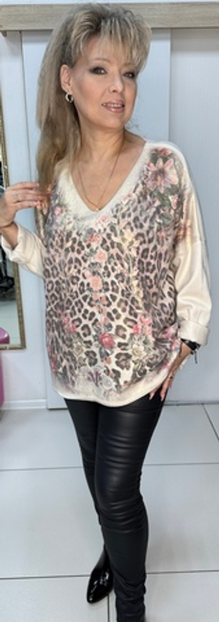 Итальянская туника - джемпер с блестящим напылением