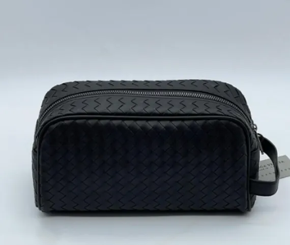 Косметичка Bottega Veneta Intrecciato черный