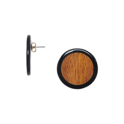 Серьги Nature Bijoux, Cannelle, с рогом и деревом байонг, NB26.1-12-90613 (коричневый)