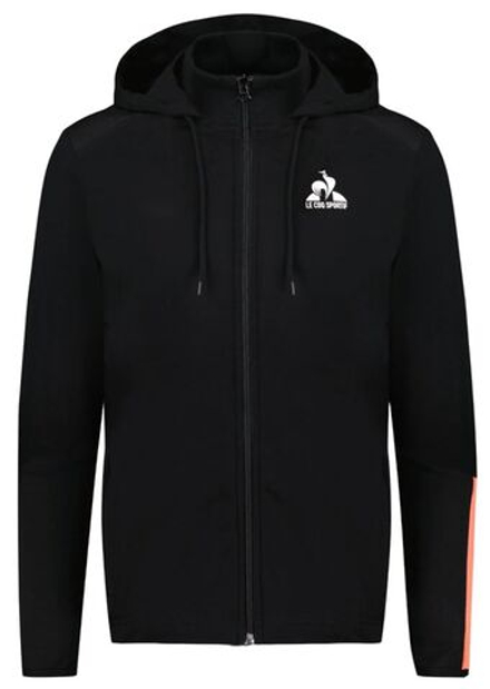 Куртка теннисная Le Coq Sportif Training SP Full Zip Hoody N°2 M - black/orange perf