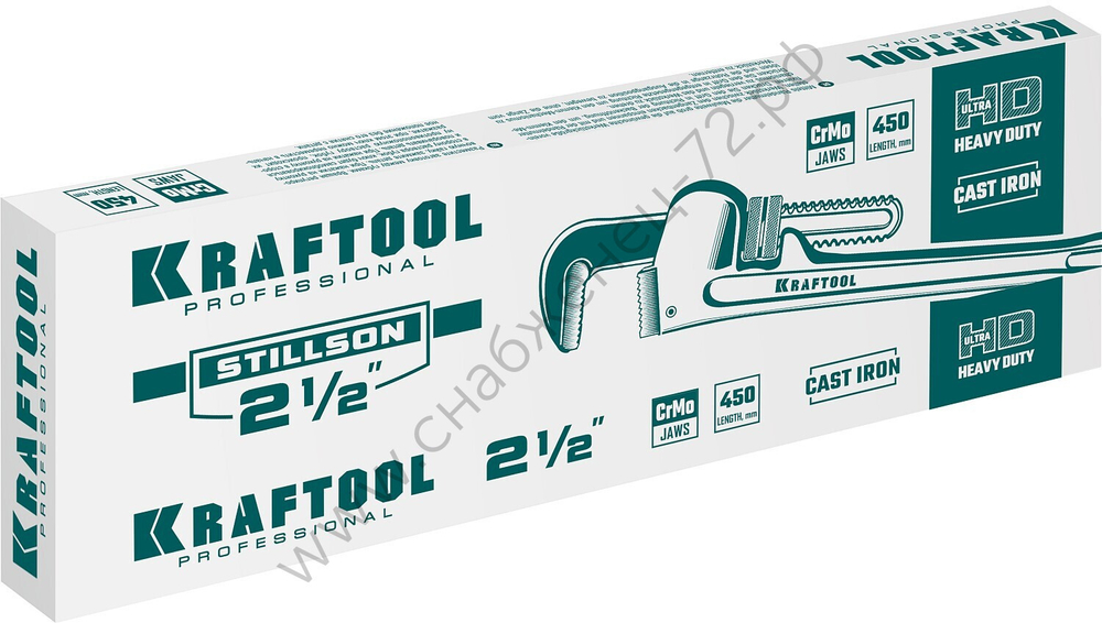 KRAFTOOL STILLSON, 2.5″, 450 мм, Трубный разводной ключ (2727-45)