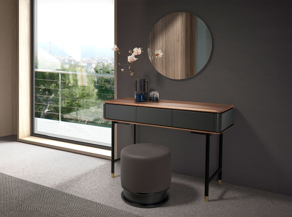 Круглое настенное зеркало 3263/CPMR41 в раме из ореха