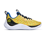 Big Boy Under Armour Curry Flow 10 "Double Bang" non-slip shock absorption wear-resistant breathable rebound low-top basketball shoes ochre yellow