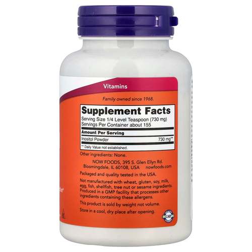 NOW Foods, инозитол, порошок, 113 г (4 унции)