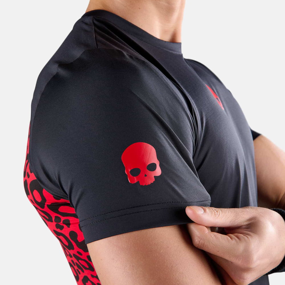 Мужское теннисное поло Hydrogen Tech Panther T-Shirt Men - Black, Red