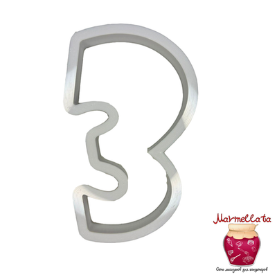 Вырубка пластиковая "Цифра 3" New (10 см)