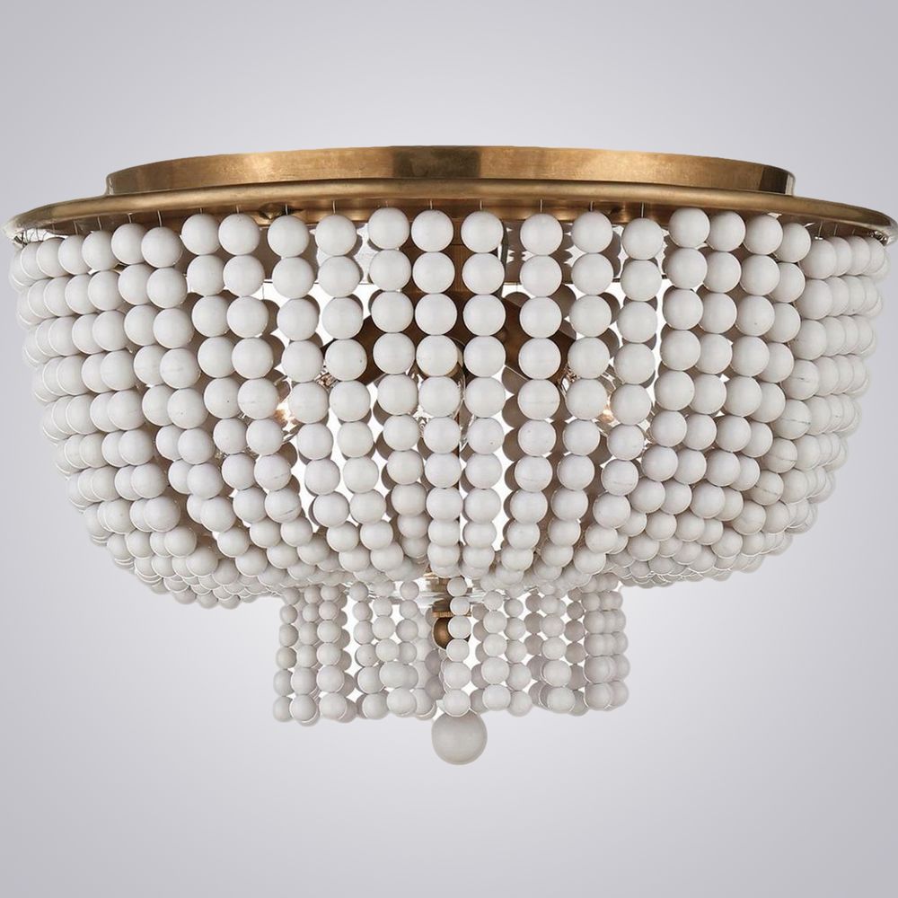 Потолочная Люстра Jacqueline Clear Flush-Mount Brass By Imperiumloft