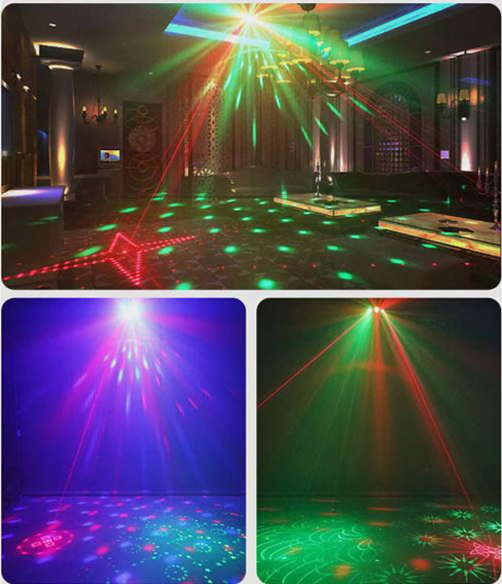 Световой прибор с лазерами