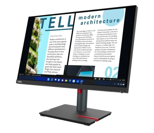 Монитор Lenovo ThinkVision P24h-30 23.8'2k/4-6ms/60hz/300cd/m²/4xUSB 3.2/USB-C/1xHDMI/1xDP 1.2