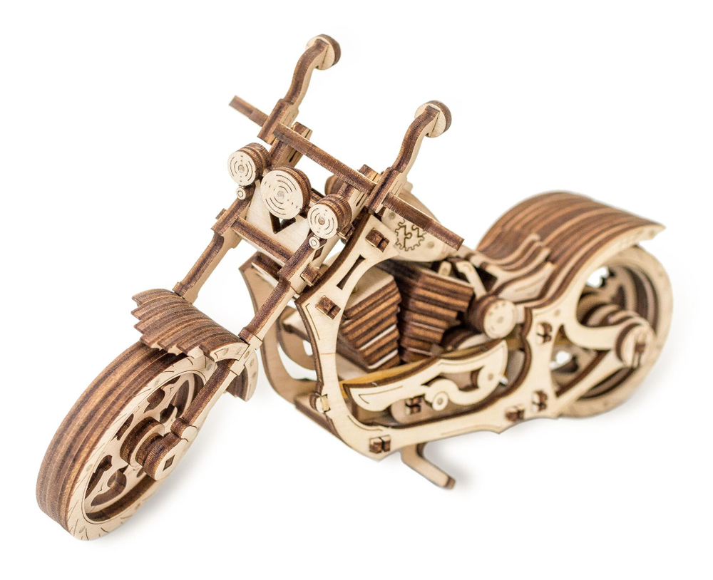 Конструктор деревянный 3D EWA Мотоцикл Cruiser