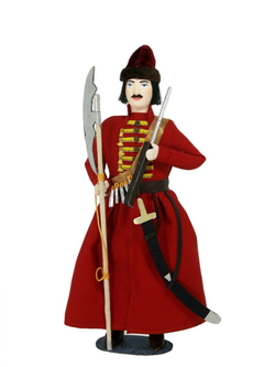 Кукла коллекционная фарфоровая Стрелец 17 век, Русь