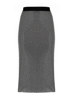 Юбка макси на молнии декорированная кристаллами