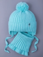 Шапка для девочки осенняя и снуд вязаные