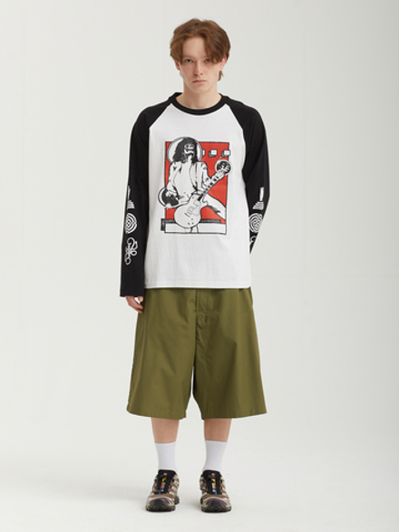 Мужской Лонгслив Raglan Tshirt - Jimmy - Black