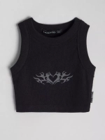 Летний кроп топ трикотажный детский