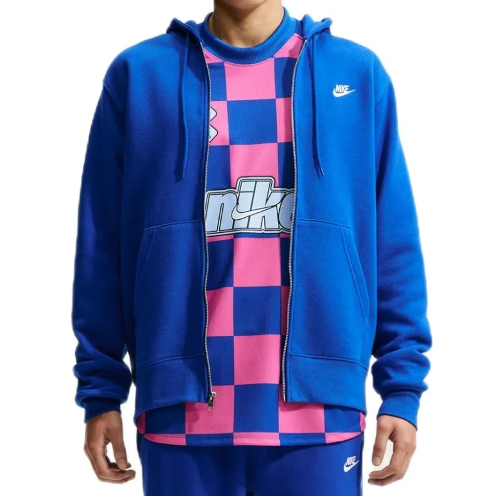 Куртка теннисная Nike Club Full-Zip Fleece - old royal/old royal/white